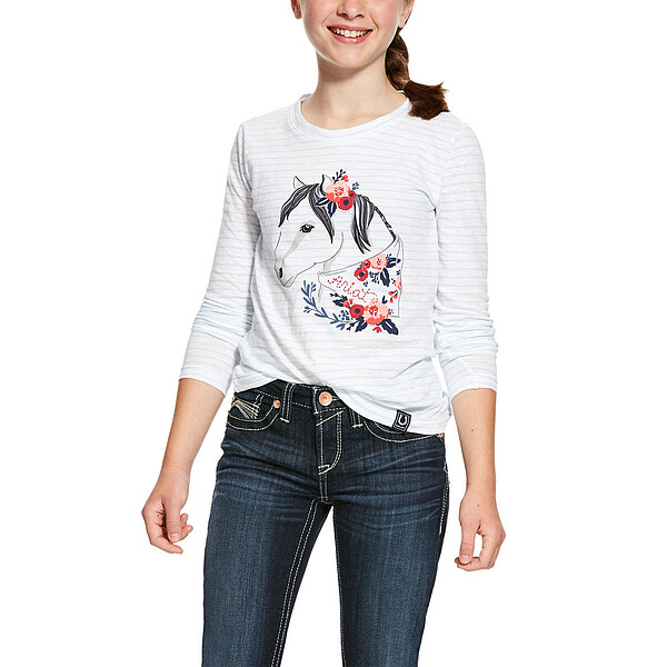 Girls Boho Pony T-Sihrt  