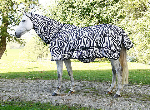 Fliegendecke Zebra inkl. Halsteil, 125cm 