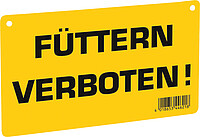 Euro Guard Schild "Füttern verboten" 